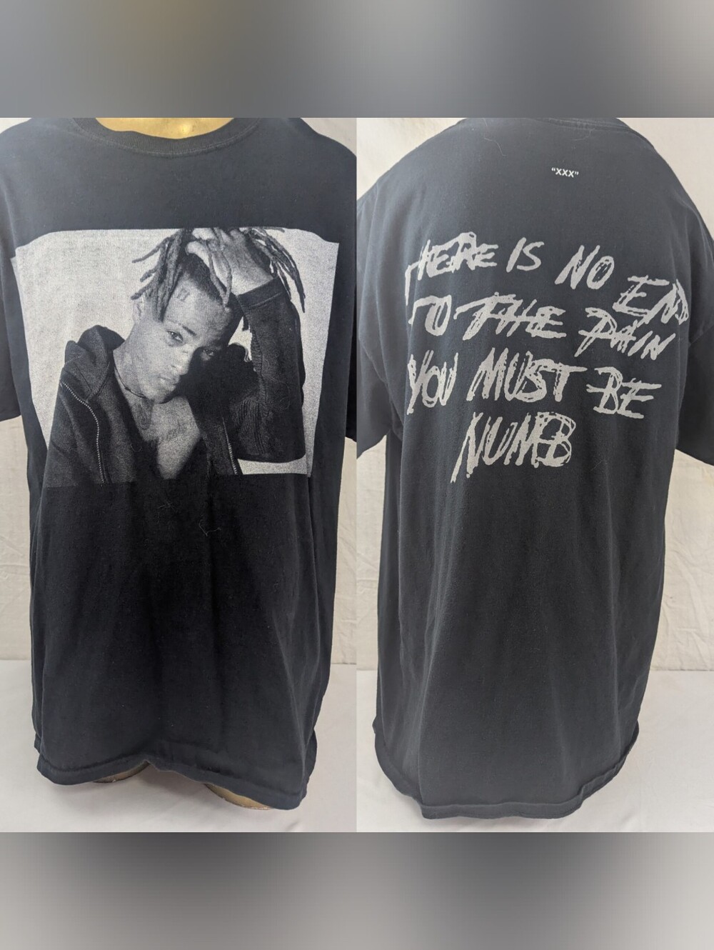 XXXTENTACION Concert Tee There Is No End To Pain You Must Be Numb Large